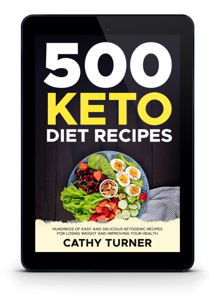 500 Keto Diet Recipes ebook cover on tablet